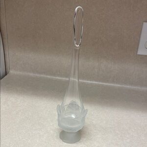 Vintage cabbage leaf swung vase mid-century 13 1/2 inches tall